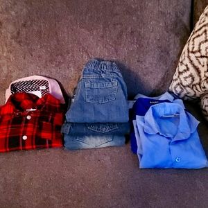 4t boy dress shirts and Levi Jeans bundle